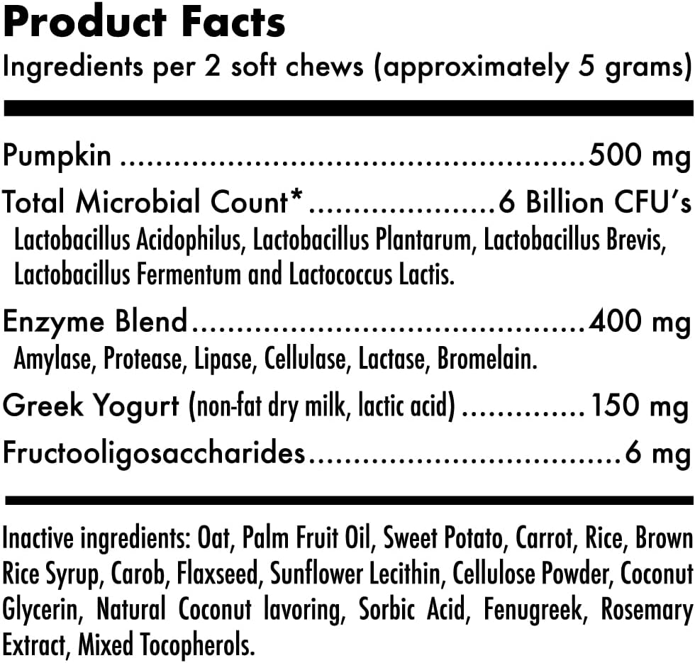 Probiotic for Dogs - with Natural Digestive Enzymes