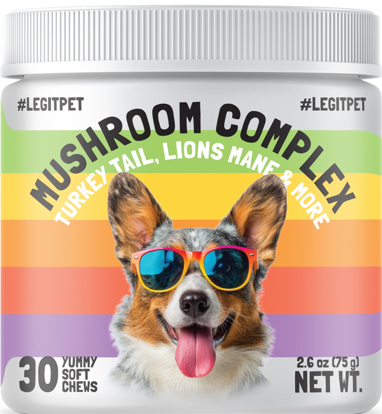 Mushroom Complex Treats for Dogs with Reishi Shiitake and Turkey Tail Mushrooms