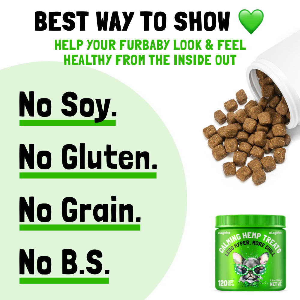 Calming Hemp Treats for Dogs with Chamomile