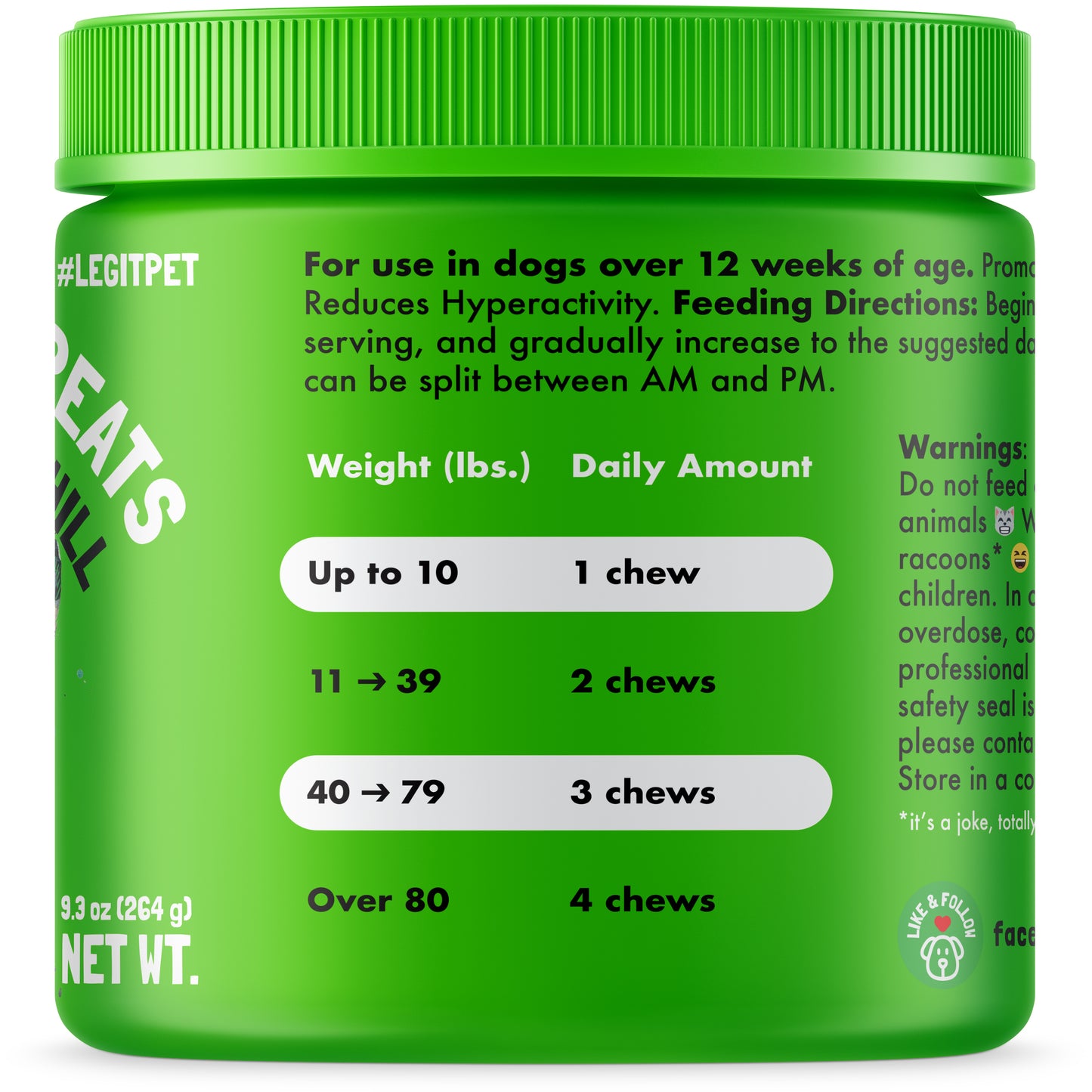 Calming Hemp Treats for Dogs with Chamomile