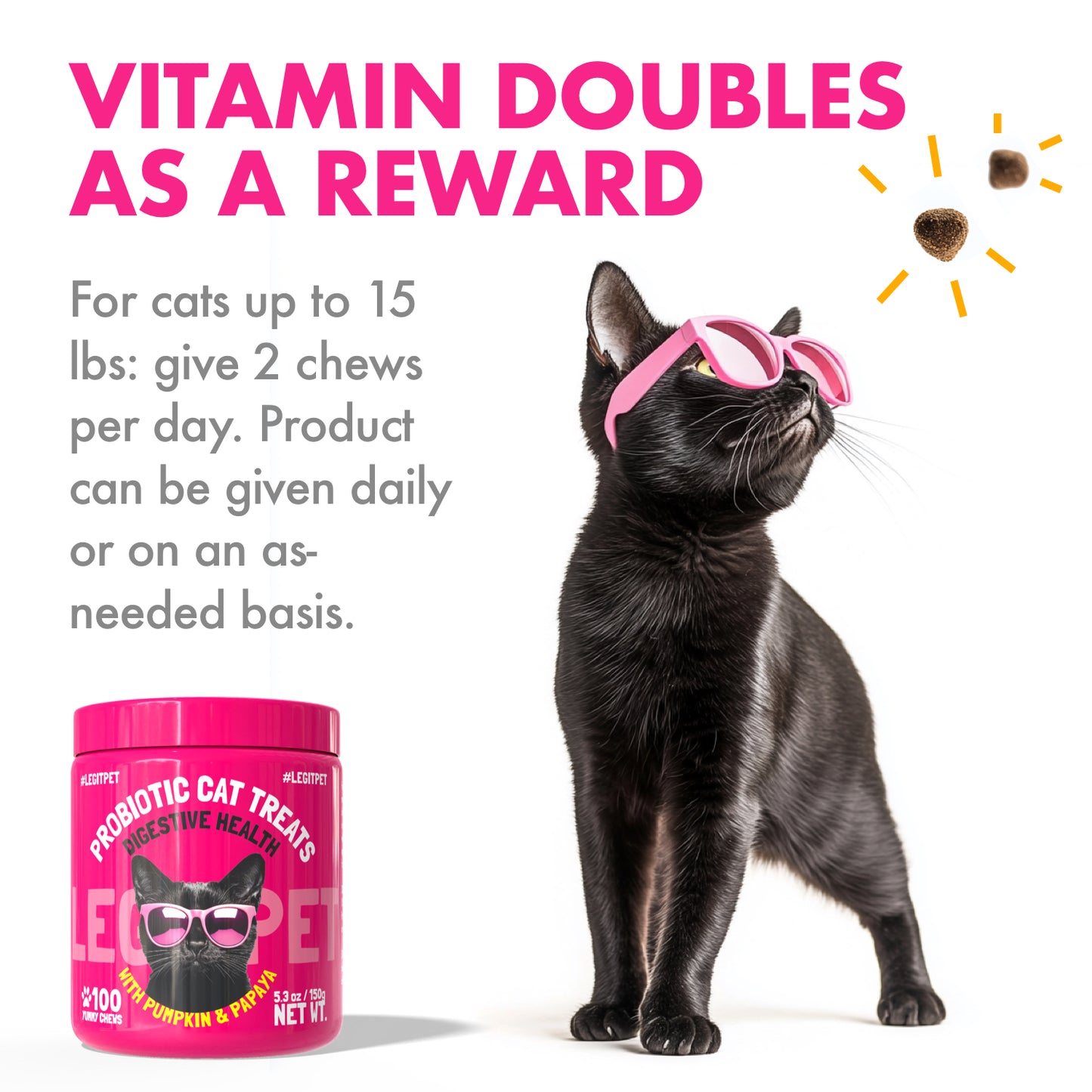 Probiotic Cat Treats Digestive Support with Pumpkin & Papaya