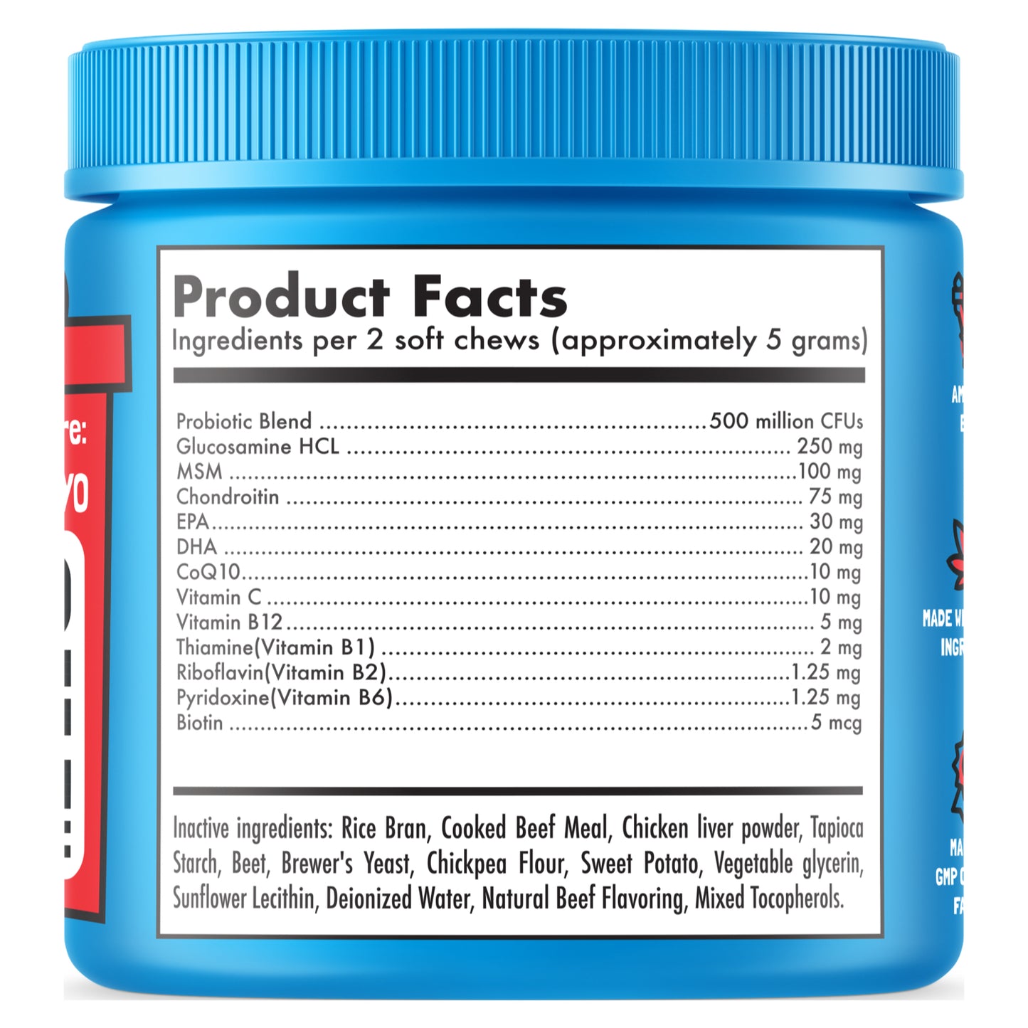 Multivitamin Chews w/Glucosamine Chondroitin, Probiotics Digestive Enzymes and Omegas
