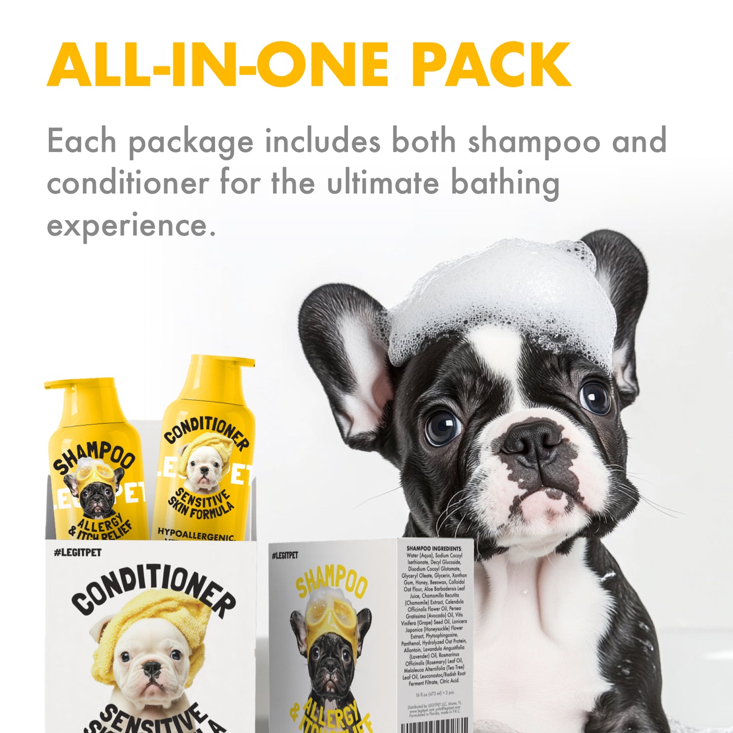 Oatmeal Dog Shampoo & Conditioner Itch & Allergy Relief