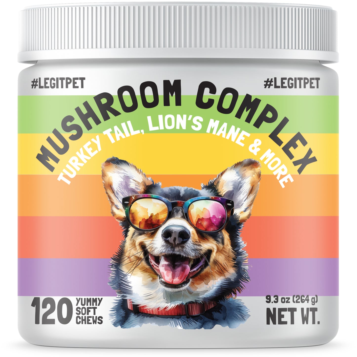 Mushroom Complex Treats for Dogs with Reishi Shiitake and Turkey Tail Mushrooms