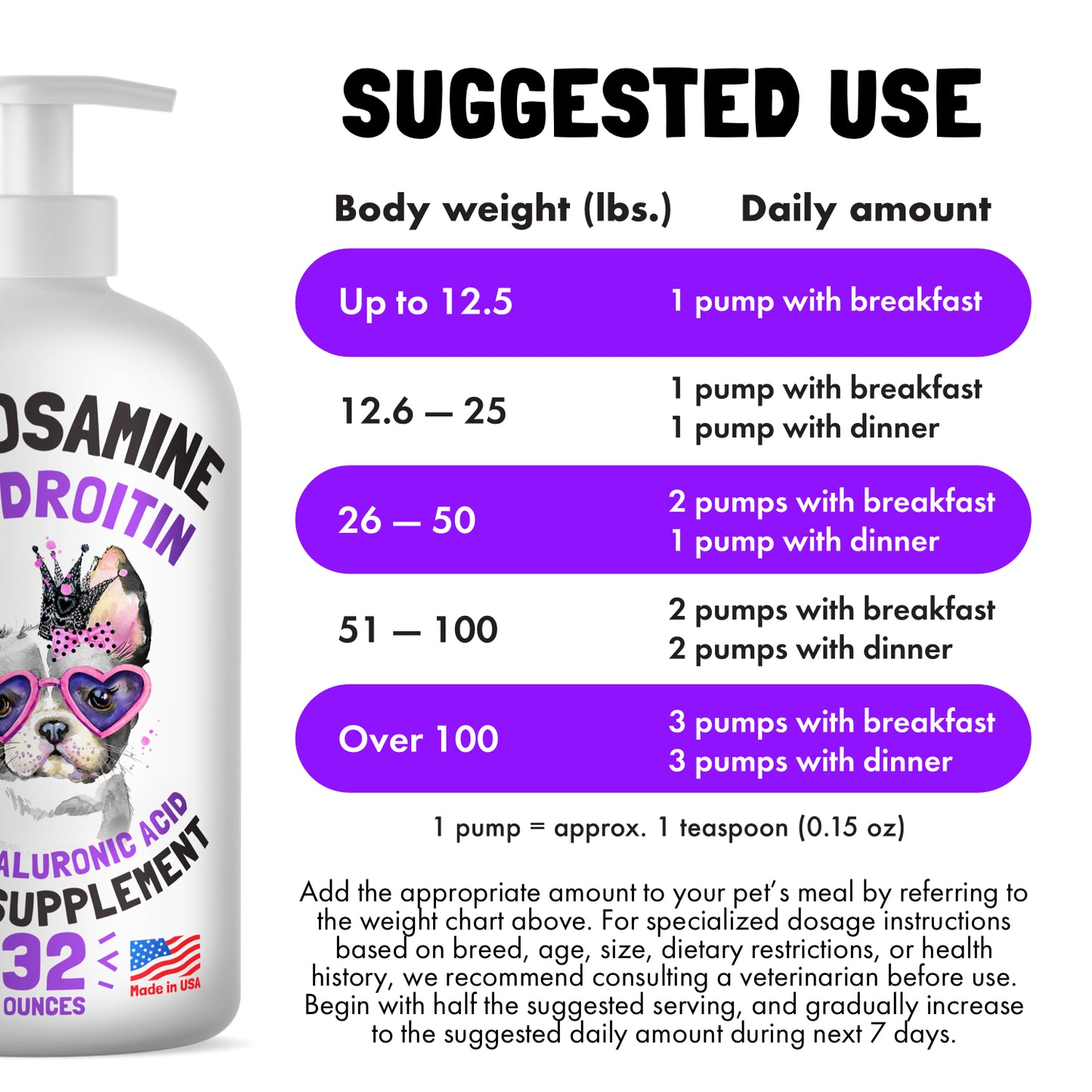 Liquid Glucosamine with Chondroitin, MSM & Hyaluronic Acid