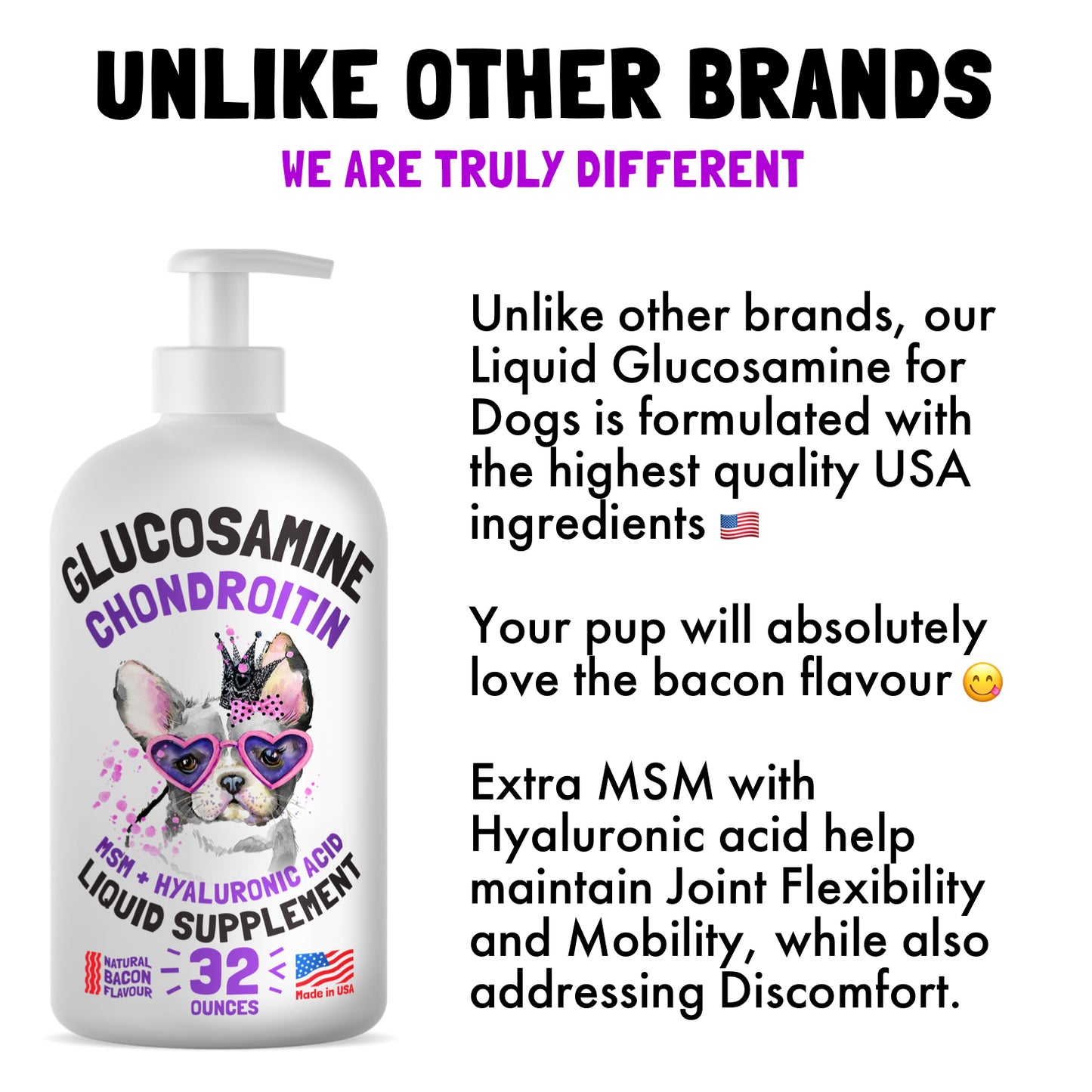 Liquid Glucosamine with Chondroitin, MSM & Hyaluronic Acid