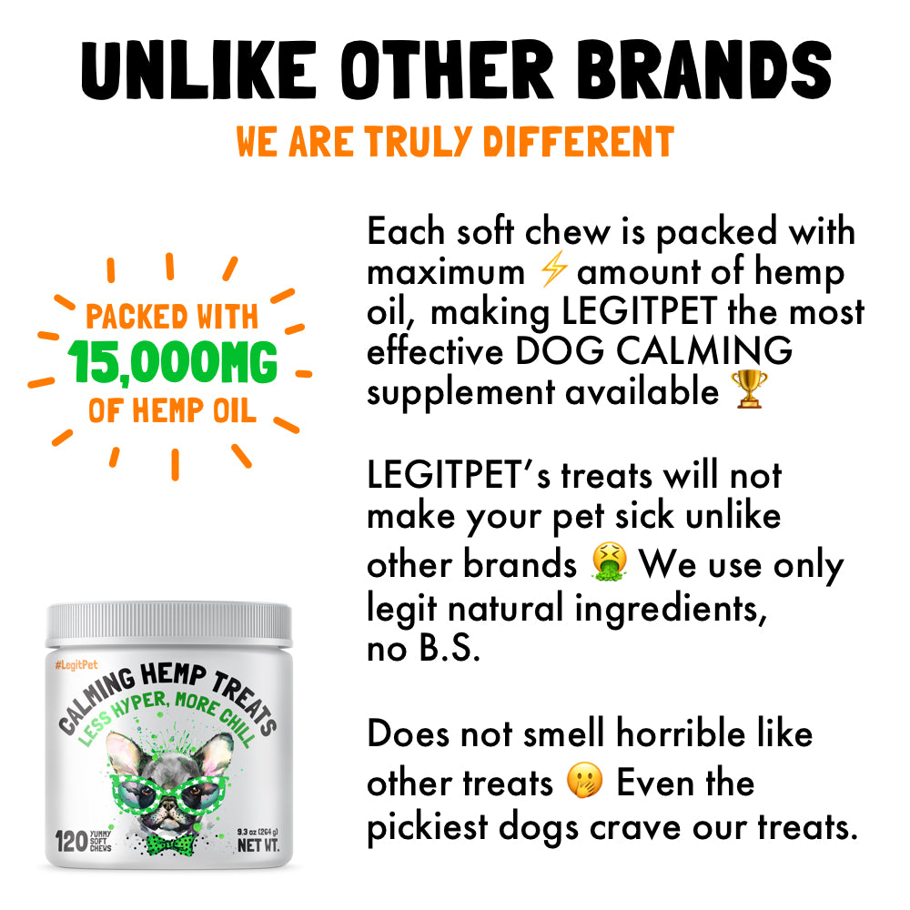 Calming Hemp Treats for Dogs with Chamomile