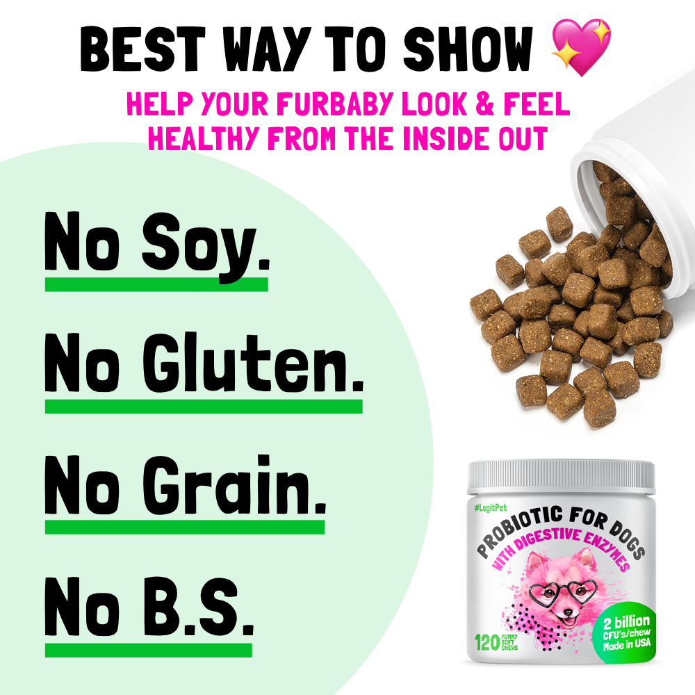 Probiotic for Dogs - with Natural Digestive Enzymes