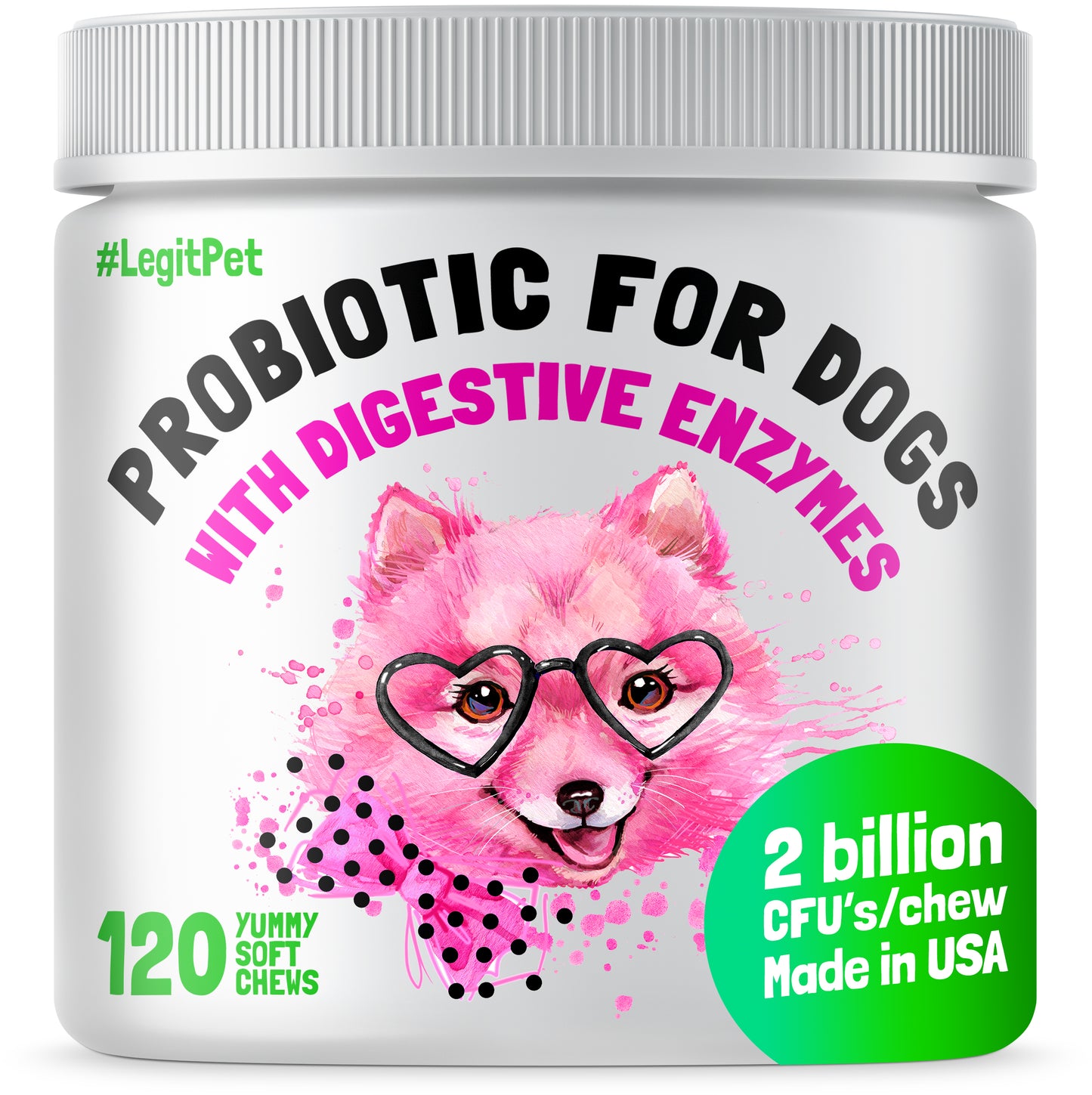 Probiotic for Dogs - with Natural Digestive Enzymes