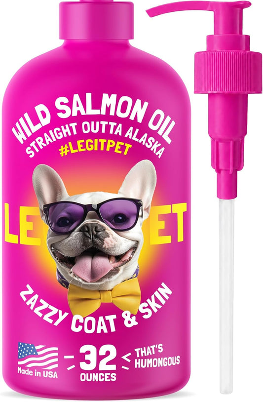 Wild Caught Alaskan Salmon Oil for dogs & cats