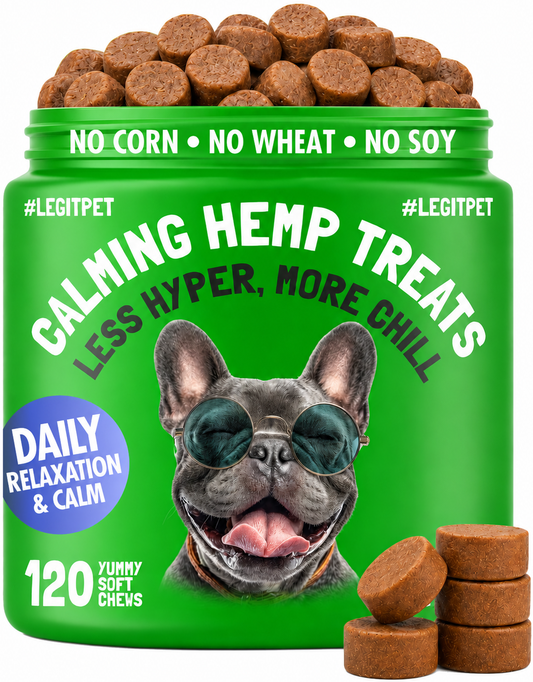 Calming Hemp Treats for Dogs with Chamomile