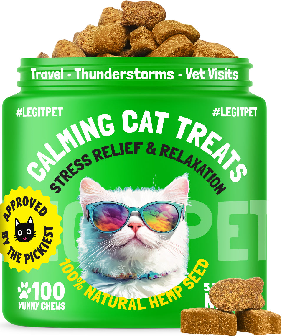 Calming cat treats with L-tryptophan & Valerian root