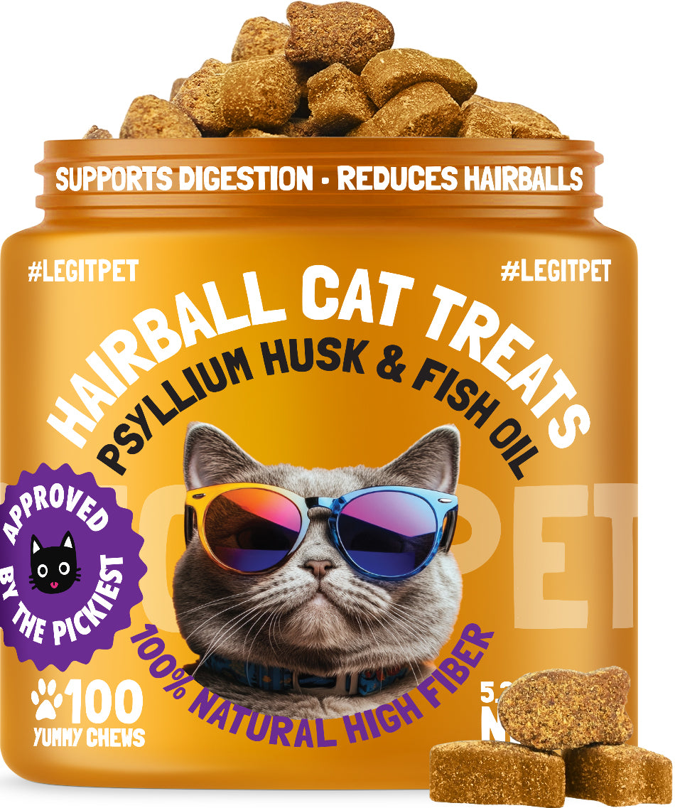 Hairball cat treats with Psyllium Husk & Fish oil