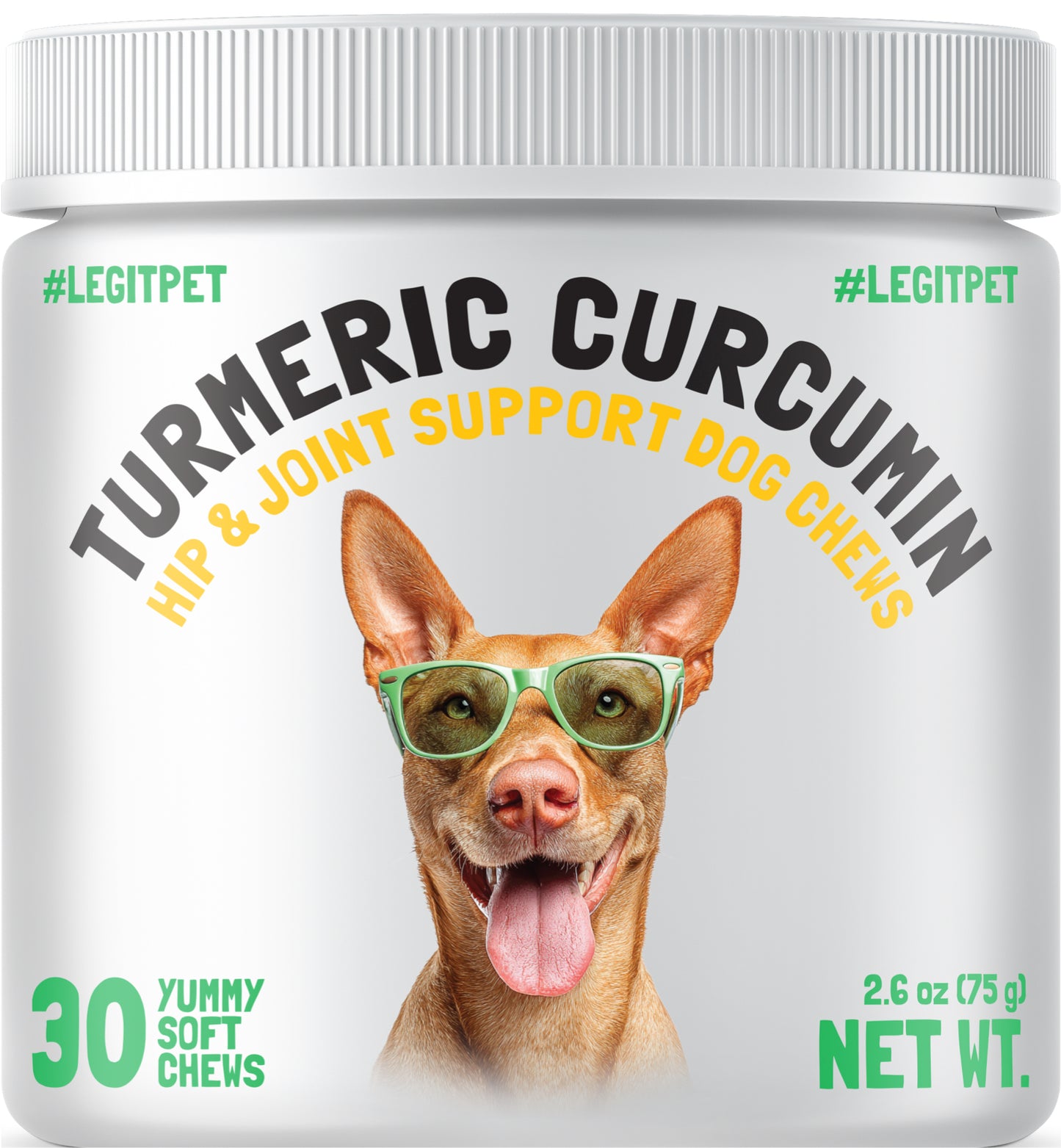 Turmeric Curcumin Hip & Joint Dogs Chew Support for Arthritis & Mobility with Collagen & BioPerine