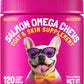 Omega 3 Alaskan Salmon Oil Treats for Dogs Fish Oil Chew Supplement Skin and Coat Allergy and Itch Relief Hip & Joint Health Brain