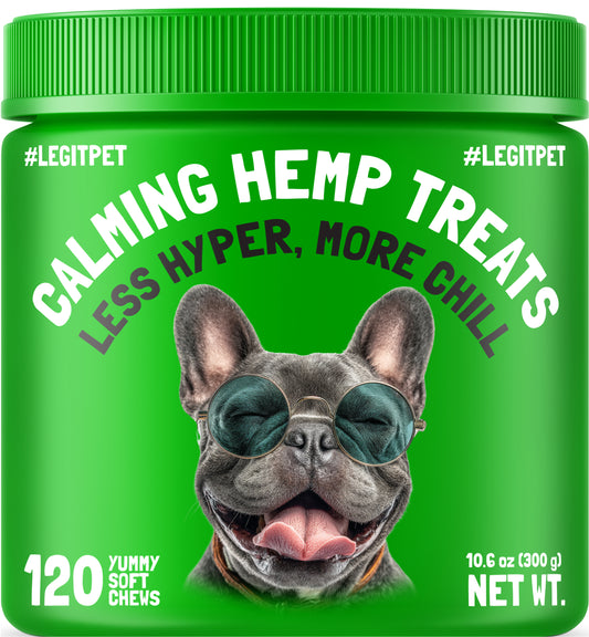 Calming Hemp Treats for Dogs with Chamomile