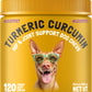 Turmeric Curcumin Hip & Joint Dogs Chew Support for Arthritis & Mobility with Collagen & BioPerine