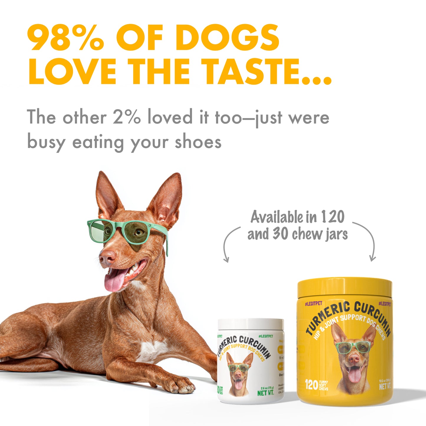 Turmeric Curcumin Hip & Joint Dogs Chew Support for Arthritis & Mobility with Collagen & BioPerine
