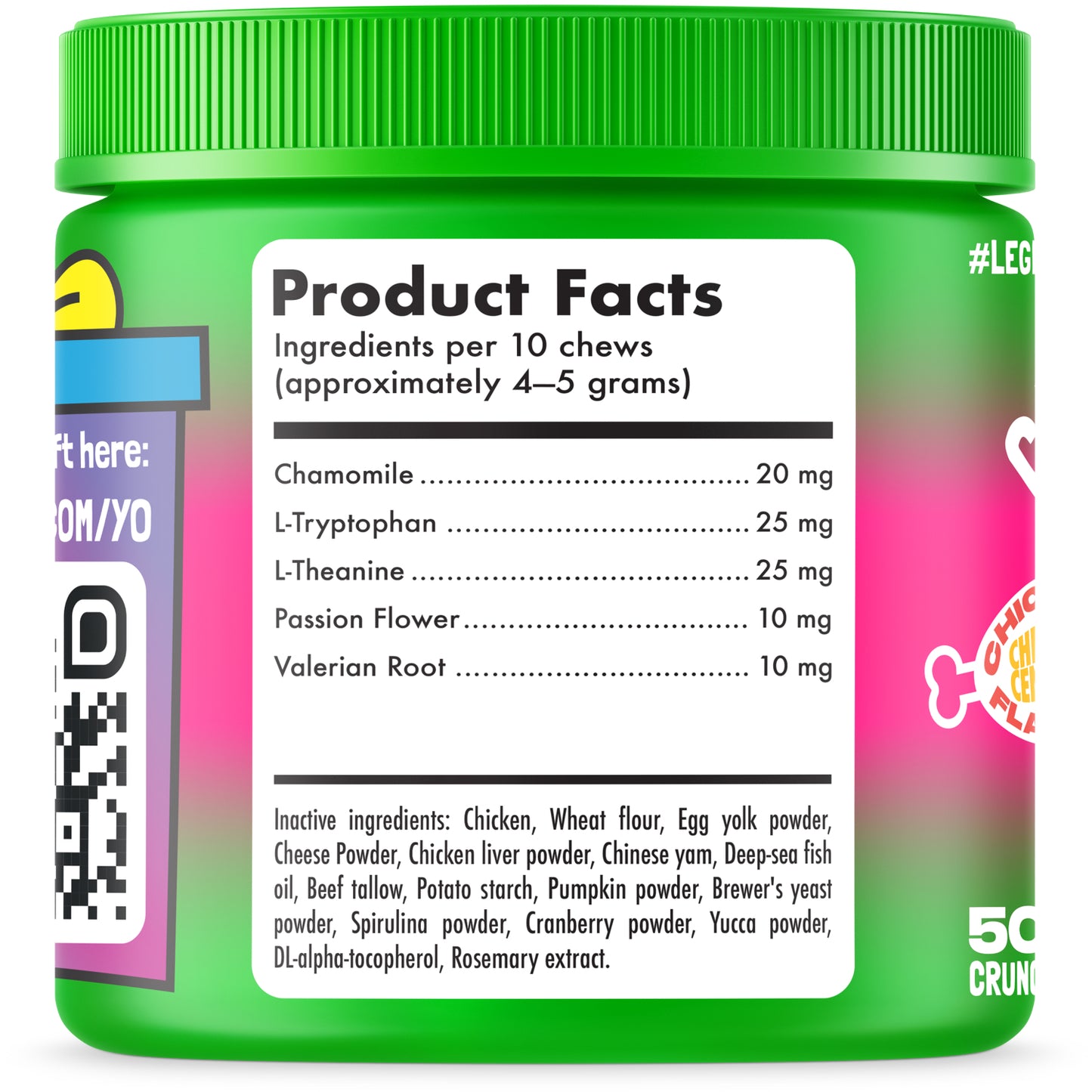 Calming Crunchy Chews for Cats with L-Theanine & L-Tryptophan, 500 treats