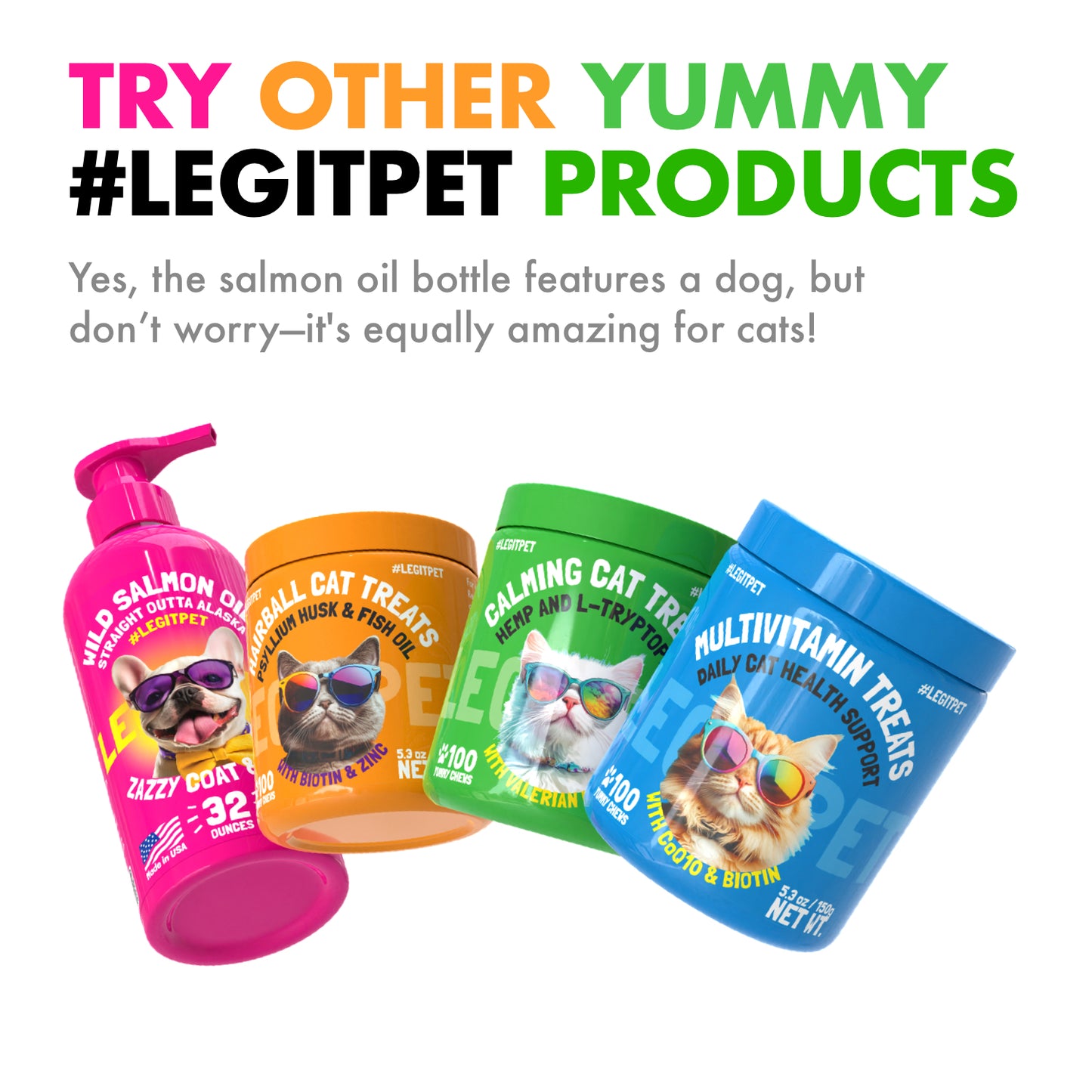 Calming cat treats with L-tryptophan