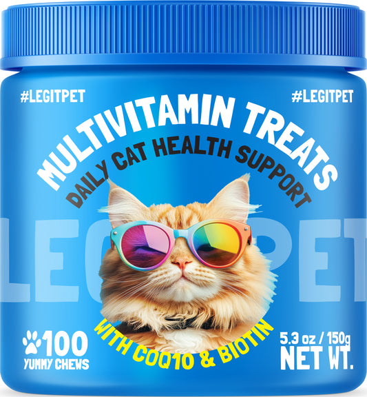 Multivitamin cat treats for daily health support