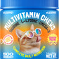 Multivitamin Cat  Crunchy Treats Daily Vitamins with Taurine, Omega 3 & L-Lysine, Chicken Flavor, 500 Crunchy Pillows