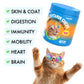 Multivitamin Cat  Crunchy Treats Daily Vitamins with Taurine, Omega 3 & L-Lysine, Chicken Flavor, 500 Crunchy Pillows