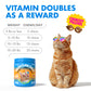 Multivitamin Cat  Crunchy Treats Daily Vitamins with Taurine, Omega 3 & L-Lysine, Chicken Flavor, 500 Crunchy Pillows
