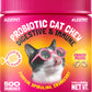 Probiotic Cat Chews for Digestive & Gut Health Daily Supports, Chicken Flavor, 500 Chews