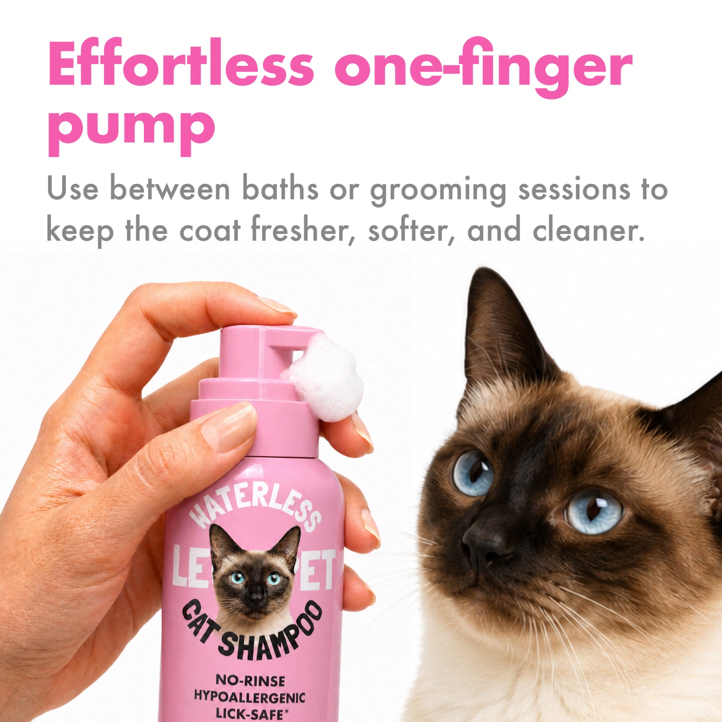 Waterless Cat Shampoo, Lick-Safe Formula, Helps Neutralize Odors & Refresh Coat Between Baths, 6.7 oz
