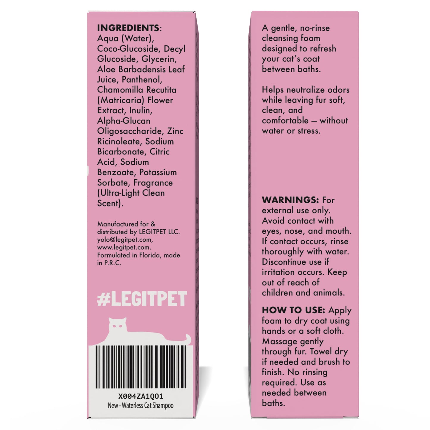 Waterless Cat Shampoo, Lick-Safe Formula, Helps Neutralize Odors & Refresh Coat Between Baths, 6.7 oz