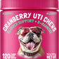 Cranberry UTI Chews for Dogs Bladder Suppot + D-Mannose Supports Kidney Urinary Tract and Bladder Health