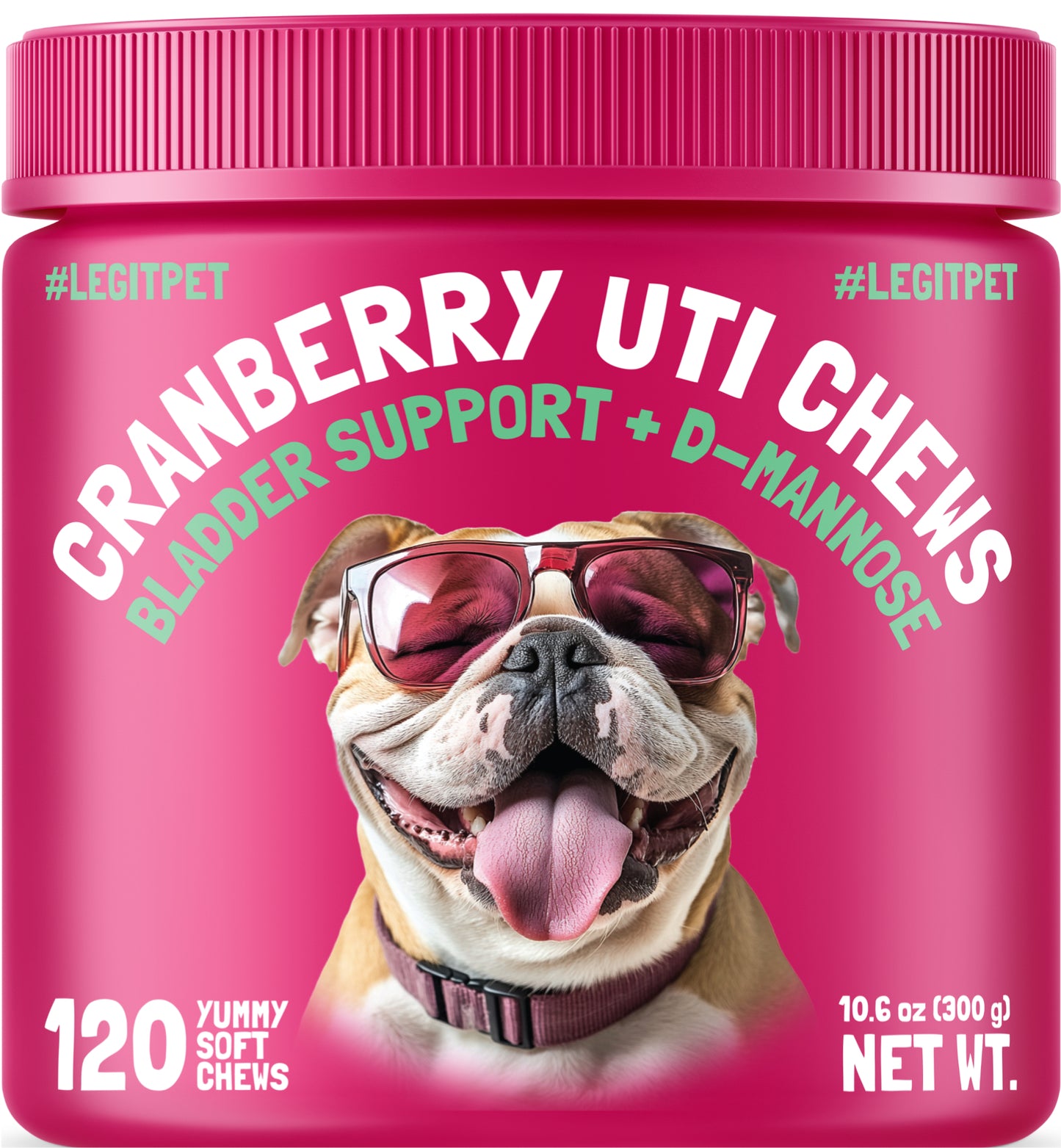 Cranberry UTI Chews for Dogs Bladder Suppot + D-Mannose Supports Kidney Urinary Tract and Bladder Health