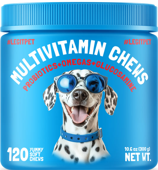 Multivitamin Chews w/Glucosamine Chondroitin, Probiotics Digestive Enzymes and Omegas