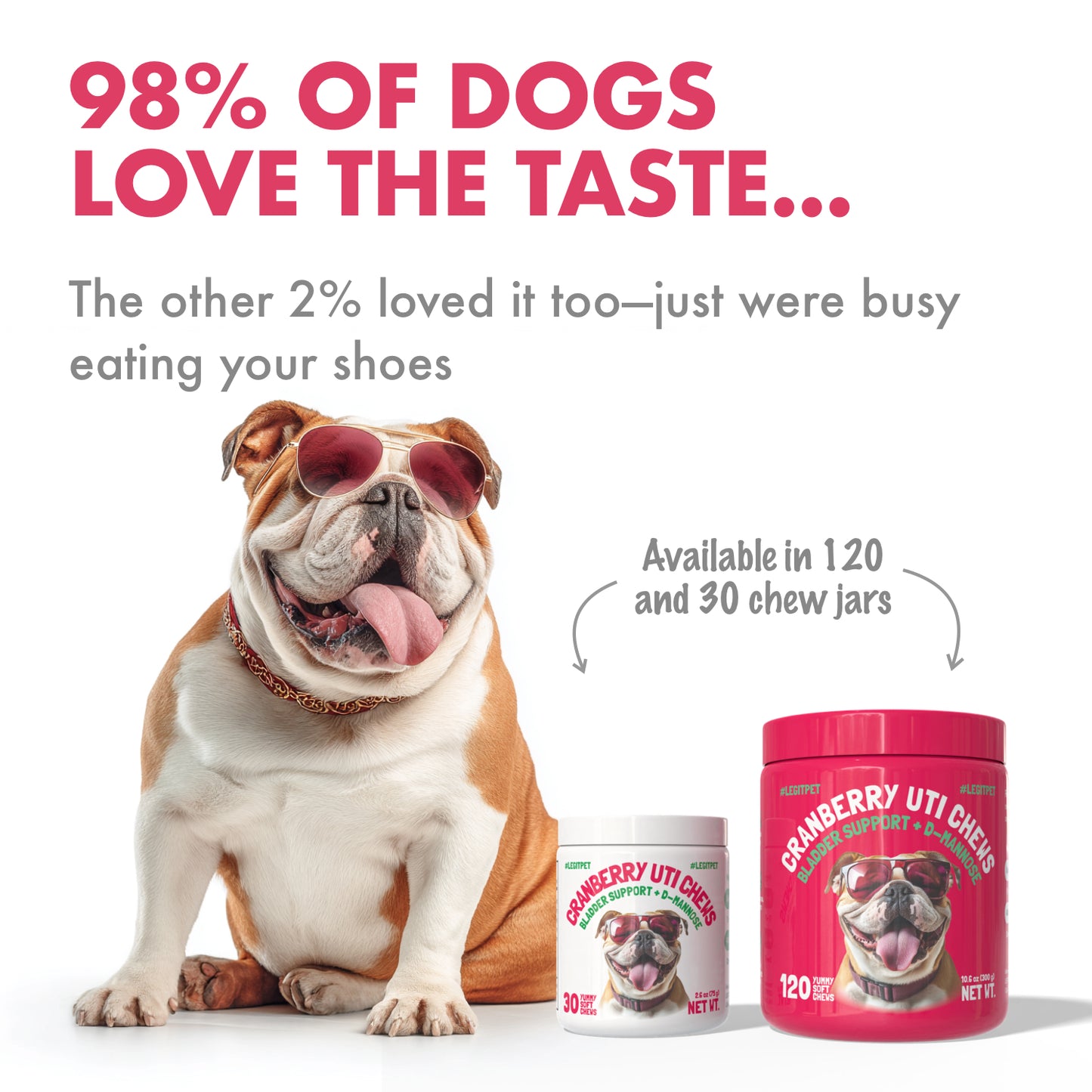 Cranberry UTI Chews for Dogs Bladder Suppot + D-Mannose Supports Kidney Urinary Tract and Bladder Health