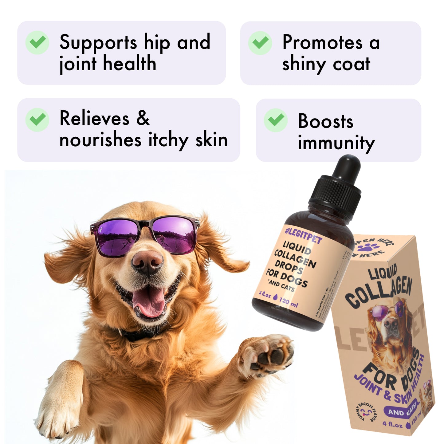 Liquid Collagen for Dogs & Cats Support Hip & Joint