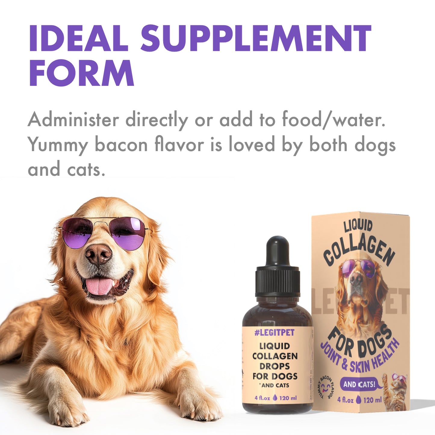 Liquid Collagen for Dogs & Cats Support Hip & Joint