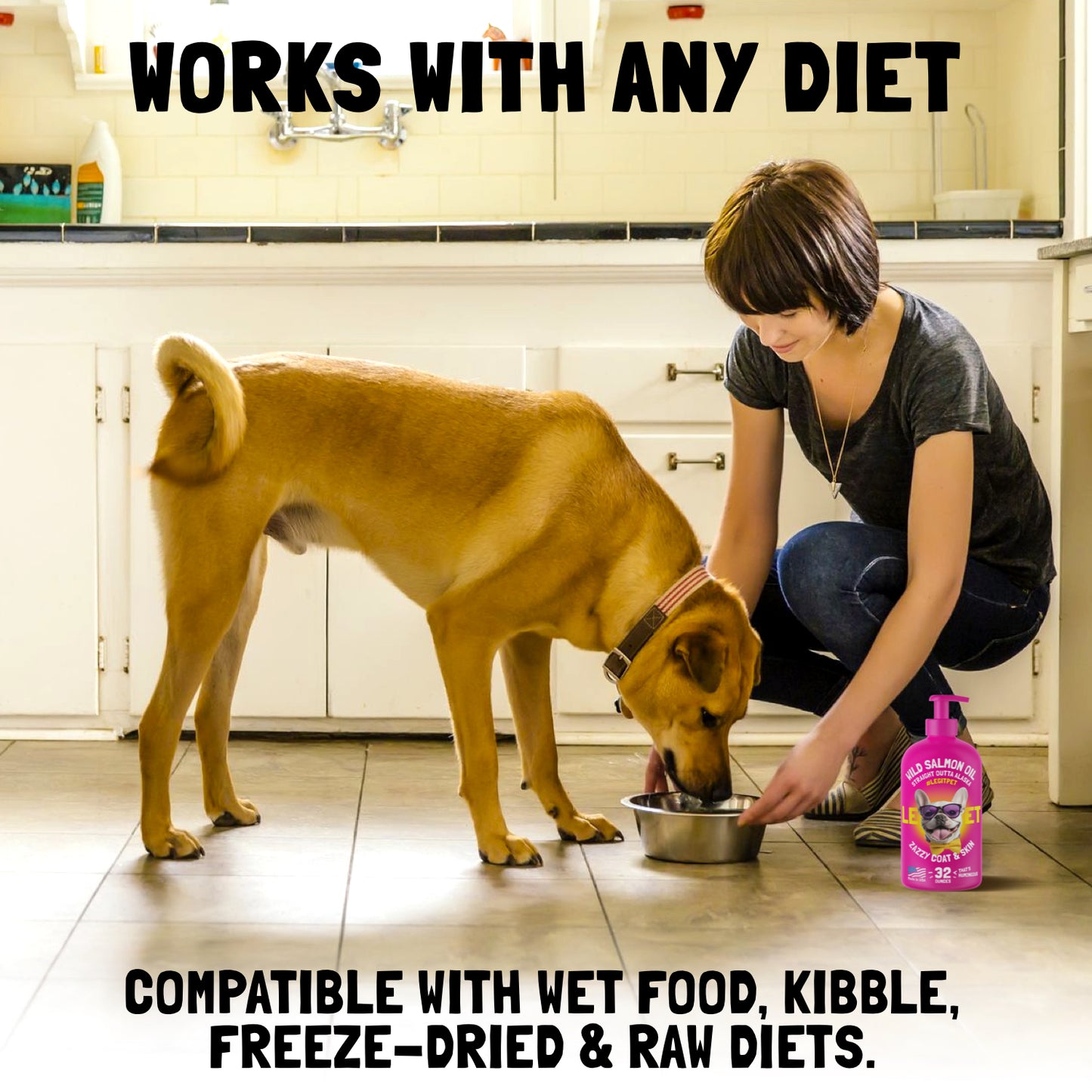 Wild Caught Alaskan Salmon Oil for dogs & cats