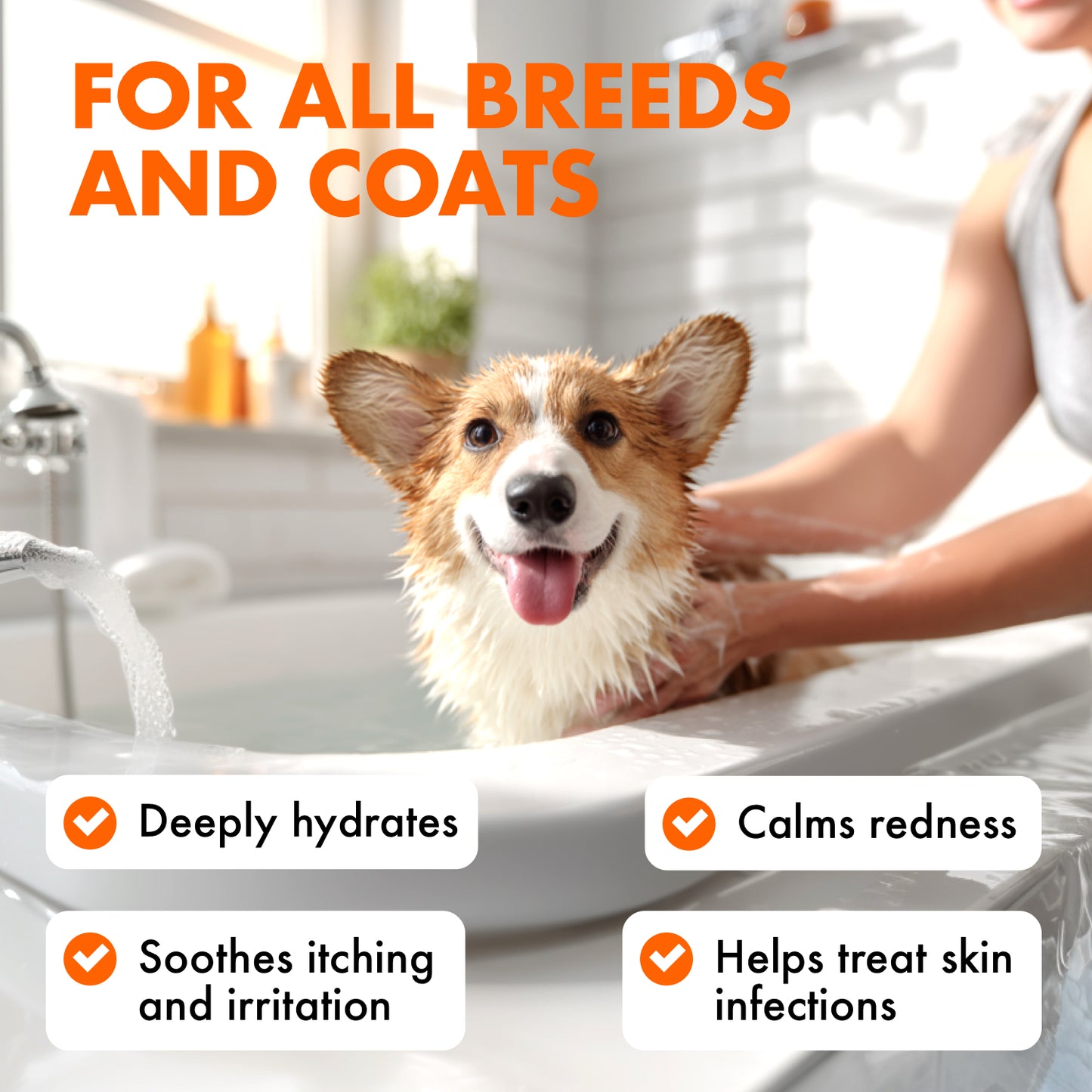 Puppy Shampoo and Conditioner Set Hypoallergenic, Tearless, pH Balanced with Oat Milk, Chamomile & Prebiotics for Sensitive Skin, Sulfate Free, Paraben Free 2×10 fl oz