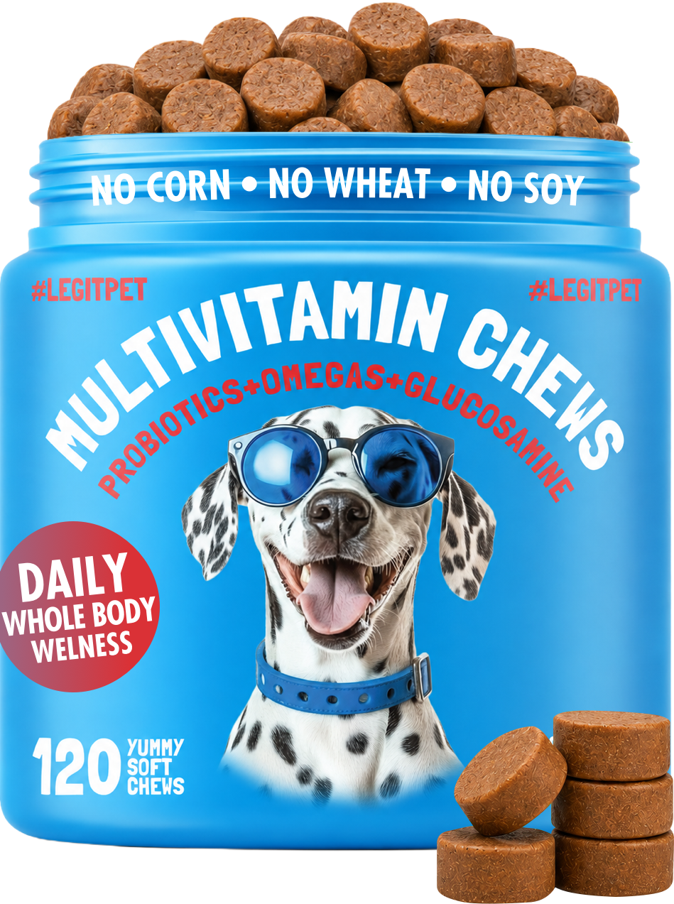 Multivitamin Chews w/Glucosamine Chondroitin, Probiotics Digestive Enzymes and Omegas