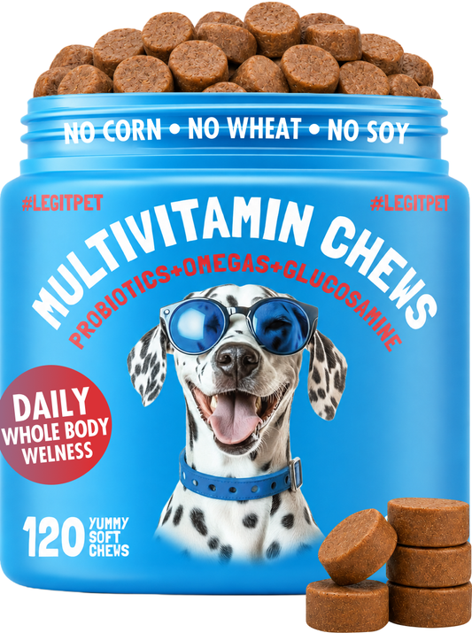 Multivitamin Chews w/Glucosamine Chondroitin, Probiotics Digestive Enzymes and Omegas