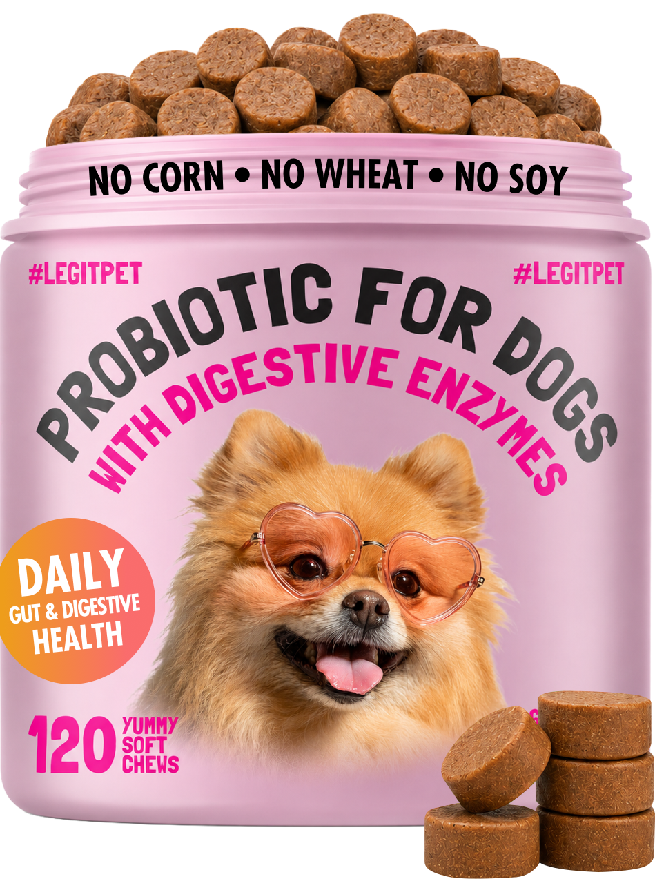 Probiotic for Dogs - with Natural Digestive Enzymes