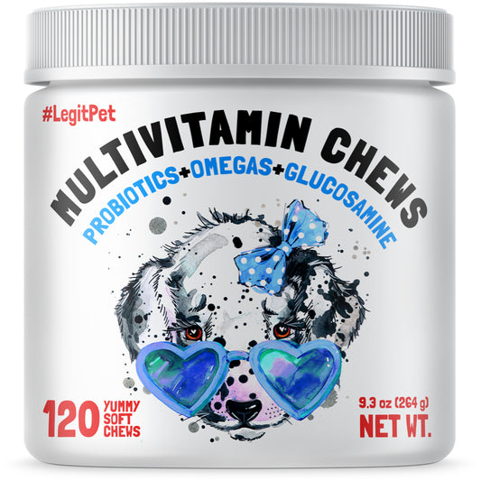 Multivitamin Chews w/Glucosamine Chondroitin, Probiotics Digestive Enzymes and Omegas