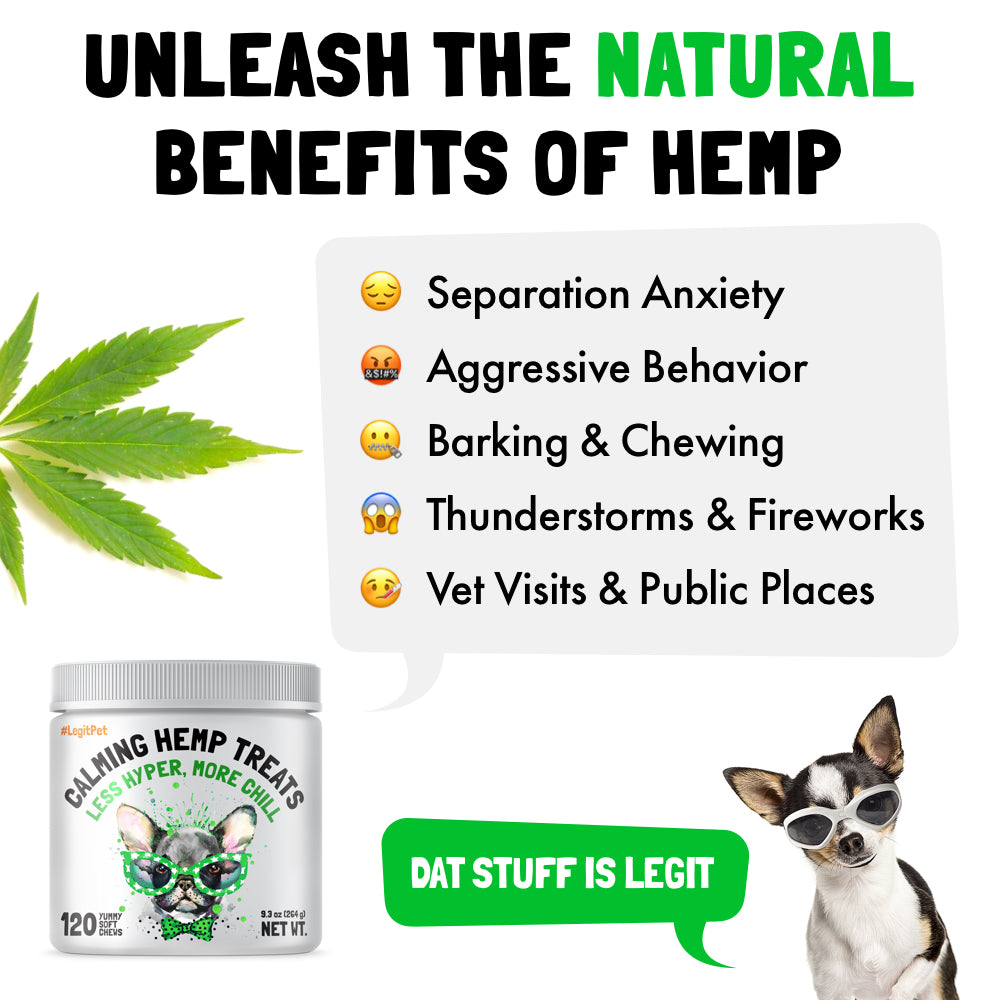 Calming Hemp Treats for Dogs with Chamomile legitpet